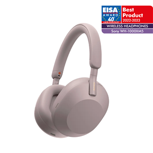 Sony WH-1000XM5, розовый - Полноразмерные беспроводные наушники WH1000XM5P.CE7