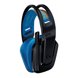 Logitech G535 LIGHTSPEED Wireless Gaming Headset, juoda/mėlyna - Belaidės ausinės