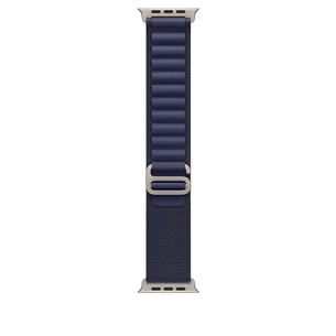 Dirželis Apple Watch Alpine Loop, 49 mm, Medium, natural titanium, navy MXMY3ZM/A