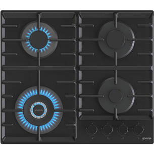 Gorenje, width 60 cm, black - Built-in gas hob GTW642SYB