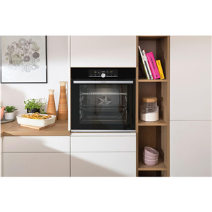 Gorenje, 77 л, каталитическая очистка, черный - Интегрируемый духовой шкаф