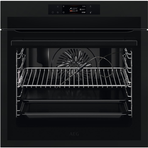 AEG AssistedCooking 8000, 71 L, pyrolytic cleaning, black - Built-in Oven BPE748380T