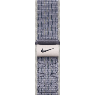 Apple Nike Sport Loop, 42 мм, серый/синий - Ремешок для часов