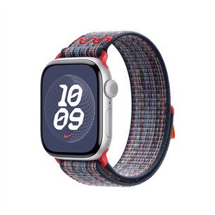 Apple Nike Sport Loop, 42 мм, синий/красный - Ремешок для часов