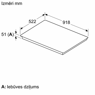 Bosch, Series 6, plotis 90 cm, be rėmelio, juoda - Integruota indukcinė kaitlentė