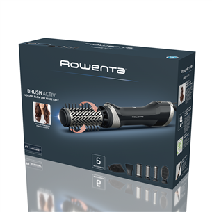 Rowenta Brush Activ, 1000 W, juodos - Plaukų formavimo šukos