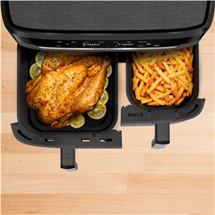 Tefal XXL Dual Easy Fry, 2700 W, 11 L, pilka - Karšto oro gruzdintuvė