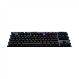 Logitech G915 X Lightspeed, TKL, clicky, US, juoda - Belaidė klaviatūra