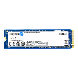 Kingston NV3, 500 GB, M.2, PCIe 4.0, mėlynas - SSD SNV3S/500G