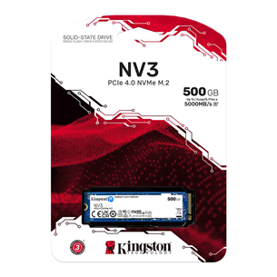 Kingston NV3, 500 GB, M.2, PCIe 4.0, mėlynas - SSD