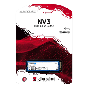 Kingston NV3, 1 TB, M.2, PCIe 4.0, mėlynas - SSD diskas