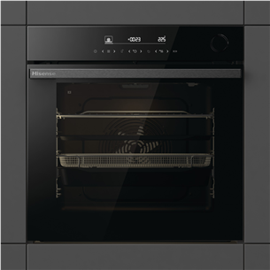 Hisense, 77 L, pyrolytic cleaning, black - Built-in oven