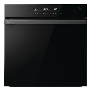 Hisense, 77 L, pyrolytic cleaning, black - Built-in oven