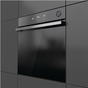 Hisense, 77 L, pyrolytic cleaning, black - Built-in oven