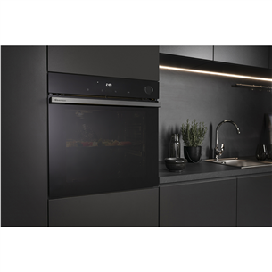 Hisense, 77 L, pyrolytic cleaning, black - Built-in oven