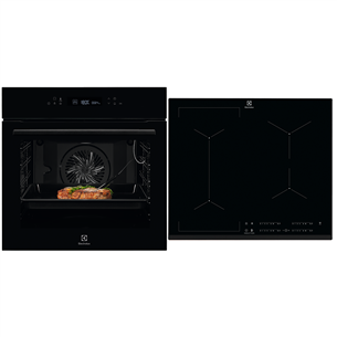 Electrolux, 71 L, black - Built-in oven + induction hob EOE7P31Z+EIV634