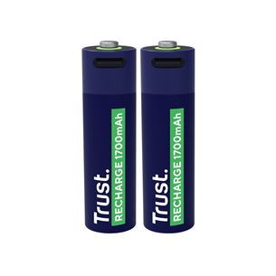 Trust USB-C rechargeable AA batteries, 2 шт. - Перезаряжаемые батарейки 25584