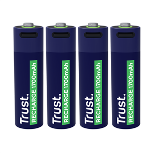 Trust USB-C rechargeable AA batteries, 4-pack - Rechargeable batteries 25631