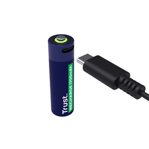 Trust USB-C rechargeable AA batteries, 4 шт. - Перезаряжаемые батарейки