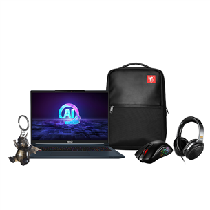 MSI Stealth 16 AI Studio A1VGG 20Y Anniversary Bundle, 16'', QHD+ 240 Гц, Ultra 9, 32 ГБ, 2 ТБ, RTX 4070, W11P, ENG - Комплект с ноутбуком STEALTH16-A1VGG-232N