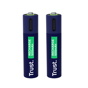 Įkraunamos baterijos Trust USB-C rechargeable AAA batteries, 2 vnt.