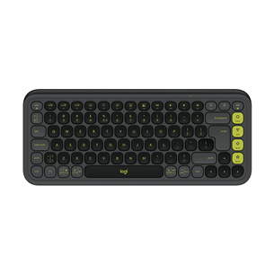 Belaidė klaviatūra Logitech POP Icon Keys, US, tamsiai pilka/žalia 920-013071