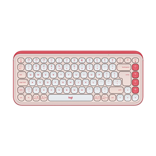 Logitech POP Icon Keys, US, rožinė/balta - Belaidė klaviatūra 920-013073