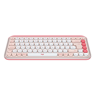 Logitech POP Icon Keys, US, rožinė/balta - Belaidė klaviatūra