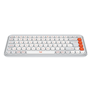 Logitech POP Icon Keys, US, off-white/orange - Wireless keyboard