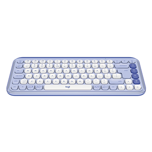 Logitech POP Icon Keys, US, alyvinė/balta - Belaidė klaviatūra