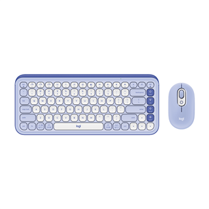 Logitech POP Icon Combo, US, lilac/off white - Wireless desktop