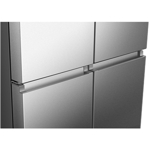 Hisense, Cross Door, No Frost, 483 L, height 179 cm, gray - SBS Refrigerator