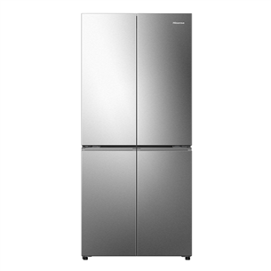 Hisense, Cross Door, No Frost, 483 L, aukštis 179 cm, pilkas - SBS šaldytuvas RQ5P470SAIE