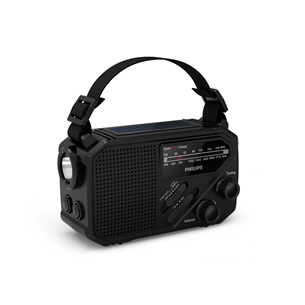 Philips TAR1609, black - Portable radio with flashlight