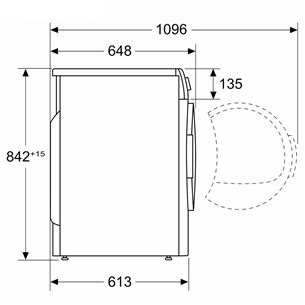 Bosch, Series 6, heat pump, 9 kg, depth 61.3 cm - Clothes dryer