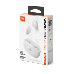 JBL Wave Buds 2, baltas - Belaidės ausinės