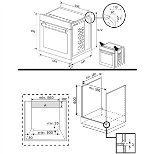 Beko, 72 L, juoda - Orkaitė