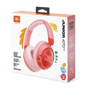 Belaidės ausinės JBL Junior 470NC, rožinės