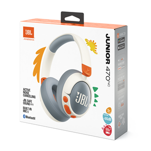 Belaidės ausinės JBL Junior 470NC, baltos