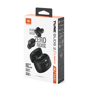 Belaidės ausinės JBL Tune Buds 2, juodos