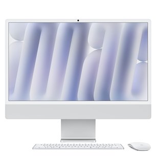 Apple iMac 24" (2024), M4 10C/10C, 16 ГБ, 256 ГБ, ENG, серебристый - Настольный компьютер "все в одном" MWUU3ZE/A