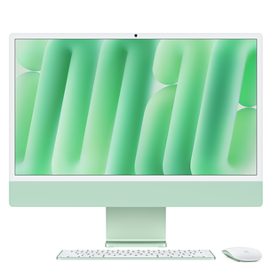 Apple iMac 24" (2024), M4 10C/10C, 16 ГБ, 256 ГБ, SWE, зеленый - Настольный компьютер "все в одном" MWUY3KS/A