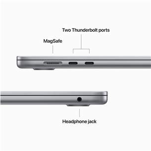 Apple MacBook Air 15" (2023), M2 8C/10C, 16 ГБ, 1 ТБ, RUS, серый космос - Ноутбук