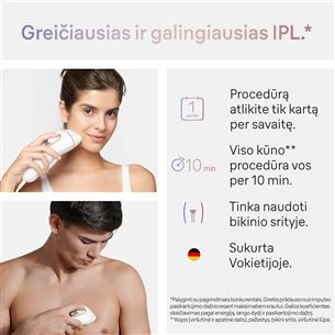 Braun IPL Skin i-Expert Pro 7 PL7147, baltas/auksinis - Fotoepiliatorius