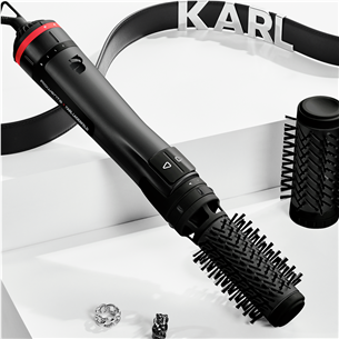 Rowenta x Karl Lagerfeld Brush Activ', 1000 W, black/red - Rotating air styler