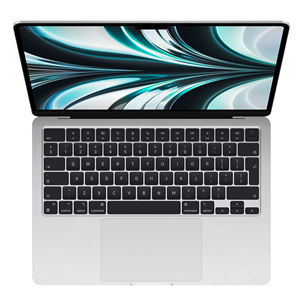 Nešiojamas kompiuteris Apple MacBook Air 13 (2022), M2 8C/8C, 8 GB, 256 GB, RUS, silver