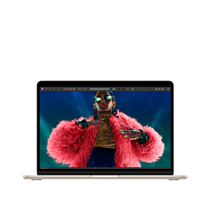 Apple MacBook Air 13'' (2024), M3 8C/10C, 16 GB, 512 GB, RUS, starlight - Nešiojamas kompiuteris