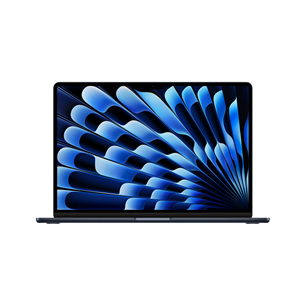 Nešiojamas kompiuteris Apple MacBook Air 15'' (2024), M3 8C/10C, 16 GB, 256 GB, ENG, midnight MC9G4ZE/A