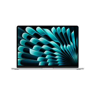 Nešiojamas kompiuteris Apple MacBook Air 15'' (2024), M3 8C/10C, 16 GB, 256 GB, ENG, silver MC9E4ZE/A