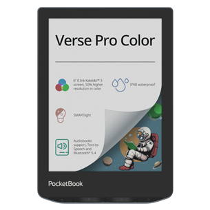 Elektroninė skaityklė PocketBook Verse Pro Color, 6'', 16 GB, juoda PB634K3-1-WW